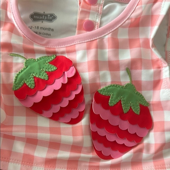 Toddler Strawberry Swimsuit Set - Picture 5 of 10